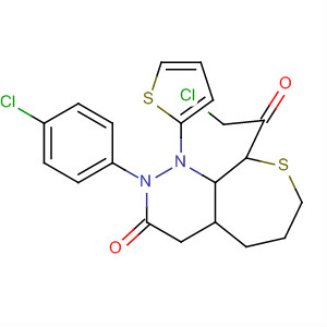 182053-72-1  Thieno[2',3':2,3]thiepino[4,5-c]pyridazin-3(2H)-one,9-(chloroacetyl)-2-(4-chlorophenyl)-4,4a,5,6-tetrahydro-
