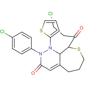 182053-92-5  Thieno[2',3':2,3]thiepino[4,5-c]pyridazin-3(2H)-one,9-(3-chloro-1-oxopropyl)-2-(4-chlorophenyl)-5,6-dihydro-