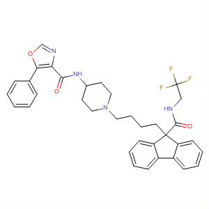 182432-38-8  4-Oxazolecarboxamide,5-phenyl-N-[1-[4-[9-[[(2,2,2-trifluoroethyl)amino]carbonyl]-9H-fluoren-9-yl]butyl]-4-piperidinyl]-