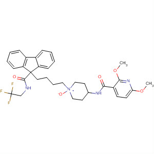 182434-38-4  3-Pyridinecarboxamide,2,6-dimethoxy-N-[1-oxido-1-[4-[9-[[(2,2,2-trifluoroethyl)amino]carbonyl]-9H-fluoren-9-yl]butyl]-4-piperidinyl]-