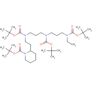 182951-87-7  1-Piperidinecarboxylic acid,2-[3,7-bis[(1,1-dimethylethoxy)carbonyl]-11-ethyl-14,14-dimethyl-12-oxo-13-oxa-3,7,11-triazapentadec-1-yl]-, 1,1-dimethylethyl ester