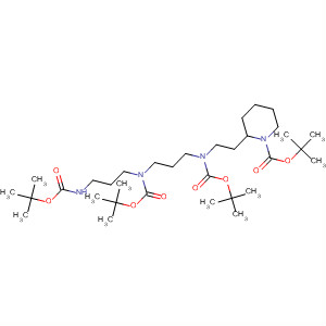 182952-01-8  1-Piperidinecarboxylic acid,2-[3,7-bis[(1,1-dimethylethoxy)carbonyl]-14,14-dimethyl-12-oxo-13-oxa-3,7,11-triazapentadec-1-yl]-, 1,1-dimethylethyl ester
