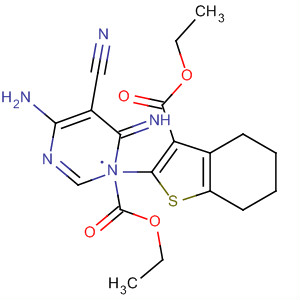 183129-08-0  3-Pyridazinecarboxylic acid,4-amino-5-cyano-1-[3-(ethoxycarbonyl)-4,5,6,7-tetrahydrobenzo[b]thien-2-yl]-1,6-dihydro-6-imino-, ethyl ester