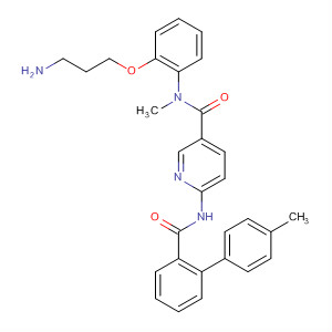 183493-79-0  3-Pyridinecarboxamide,N-[2-(3-aminopropoxy)phenyl]-N-methyl-6-[[(4'-methyl[1,1'-biphenyl]-2-yl)carbonyl]amino]-