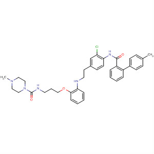 183495-45-6  1-Piperazinecarboxamide,N-[3-[2-[[3-chloro-4-[[(4'-methyl[1,1'-biphenyl]-2-yl)carbonyl]amino]benzoyl]methylamino]phenoxy]propyl]-4-methyl-