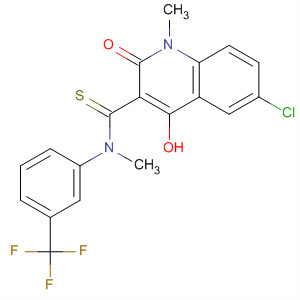 172897-62-0  3-Quinolinecarbothioamide,6-chloro-1,2-dihydro-4-hydroxy-N,1-dimethyl-2-oxo-N-[3-(trifluoromethyl)phenyl]-