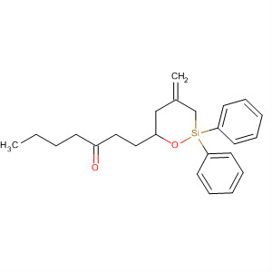 172946-25-7  3-Heptanone, 1-(4-methylene-2,2-diphenyl-1-oxa-2-silacyclohex-6-yl)-