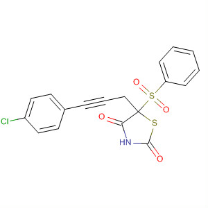 173019-23-3  2,4-Thiazolidinedione,5-[3-(4-chlorophenyl)-2-propynyl]-5-(phenylsulfonyl)-