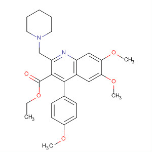 173253-09-3  3-Quinolinecarboxylic acid,6,7-dimethoxy-4-(4-methoxyphenyl)-2-(1-piperidinylmethyl)-, ethyl ester