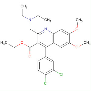 173253-14-0  3-Quinolinecarboxylic acid,4-(3,4-dichlorophenyl)-2-[(diethylamino)methyl]-6,7-dimethoxy-, ethylester