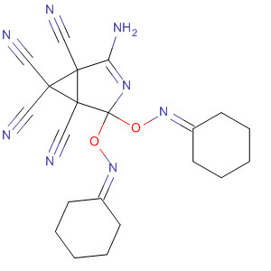 173275-95-1  3-Azabicyclo[3.1.0]hex-2-ene-1,5,6,6-tetracarbonitrile,2-amino-4,4-bis[(cyclohexylideneamino)oxy]-