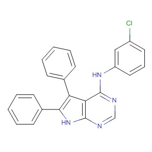 173458-67-8  1H-Pyrrolo[2,3-d]pyrimidin-4-amine, N-(3-chlorophenyl)-5,6-diphenyl-