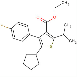173724-72-6  3-Thiophenecarboxylic acid,5-cyclopentyl-4-(4-fluorophenyl)-2-(1-methylethyl)-, ethyl ester