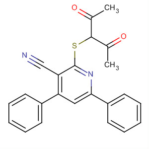 174074-03-4  3-Pyridinecarbonitrile, 2-[(1-acetyl-2-oxopropyl)thio]-4,6-diphenyl-
