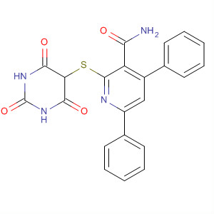 174074-13-6  3-Pyridinecarboxamide,2-[(hexahydro-2,4,6-trioxo-5-pyrimidinyl)thio]-4,6-diphenyl-