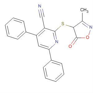 174074-18-1  3-Pyridinecarbonitrile,2-[(4,5-dihydro-3-methyl-5-oxo-4-isoxazolyl)thio]-4,6-diphenyl-