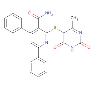 174074-19-2  3-Pyridinecarboxamide,4,6-diphenyl-2-[(1,2,5,6-tetrahydro-4-methyl-2,6-dioxo-5-pyrimidinyl)thio]-