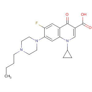 174358-24-8  3-Quinolinecarboxylic acid,7-(4-butyl-1-piperazinyl)-1-cyclopropyl-6-fluoro-1,4-dihydro-4-oxo-