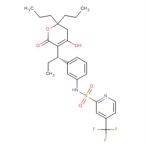 174484-28-7  2-Pyridinesulfonamide,N-[3-[1-(5,6-dihydro-4-hydroxy-2-oxo-6,6-dipropyl-2H-pyran-3-yl)propyl]phenyl]-4-(trifluoromethyl)-, (S)-