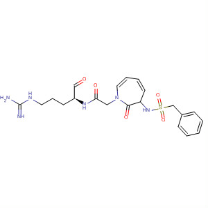 174960-55-5  1H-Azepine-1-acetamide,N-[(1S)-4-[(aminoiminomethyl)amino]-1-formylbutyl]hexahydro-2-oxo-3-[[(phenylmethyl)sulfonyl]amino]-, (3S)-