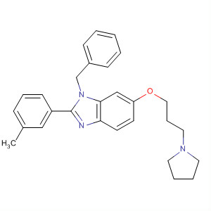 175713-48-1  1H-Benzimidazole,2-(3-methylphenyl)-1-(phenylmethyl)-6-[3-(1-pyrrolidinyl)propoxy]-
