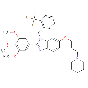 175713-57-2  1H-Benzimidazole,6-[3-(1-piperidinyl)propoxy]-1-[[2-(trifluoromethyl)phenyl]methyl]-2-(3,4,5-trimethoxyphenyl)-