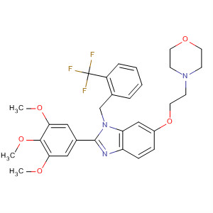 175713-60-7  1H-Benzimidazole,6-[2-(4-morpholinyl)ethoxy]-1-[[2-(trifluoromethyl)phenyl]methyl]-2-(3,4,5-trimethoxyphenyl)-