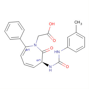 175969-36-5  1H-Azepine-1-acetic acid,hexahydro-3-[[[(3-methylphenyl)amino]carbonyl]amino]-2-oxo-7-phenyl-,trans-