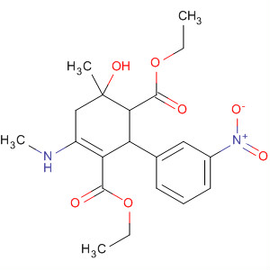176541-80-3  3-Cyclohexene-1,3-dicarboxylic acid,6-hydroxy-6-methyl-4-(methylamino)-2-(3-nitrophenyl)-, diethyl ester