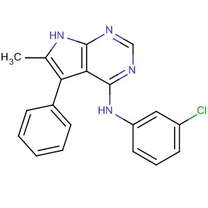 176915-56-3  1H-Pyrrolo[2,3-d]pyrimidin-4-amine,N-(3-chlorophenyl)-6-methyl-5-phenyl-