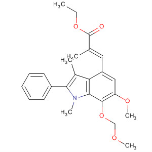 176963-47-6  2-Propenoic acid,3-[6-methoxy-7-(methoxymethoxy)-1,3-dimethyl-2-phenyl-1H-indol-4-yl]-2-methyl-, ethyl ester, (E)-