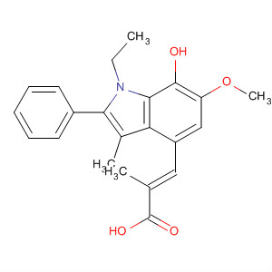 176963-50-1  2-Propenoic acid,3-(1-ethyl-7-hydroxy-6-methoxy-3-methyl-2-phenyl-1H-indol-4-yl)-2-methyl-, (E)-