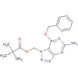177328-92-6  Propanoic acid, 2,2-dimethyl-,[5-amino-7-(phenylmethoxy)-1H-1,2,3-triazolo[4,5-d]pyrimidin-1-yl]methyl ester