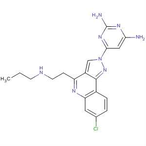 177406-34-7  2,4-Pyrimidinediamine,6-[7-chloro-4-[2-(propylamino)ethyl]-2H-pyrazolo[4,3-c]quinolin-2-yl]-