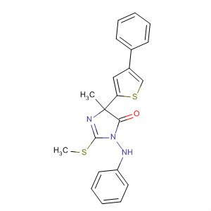 177487-52-4  4H-Imidazol-4-one,3,5-dihydro-5-methyl-2-(methylthio)-3-(phenylamino)-5-(4-phenyl-2-thienyl)-