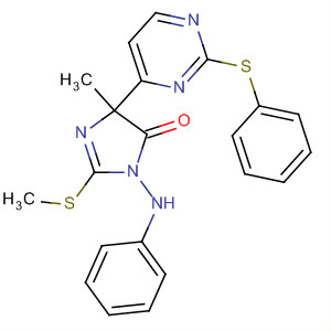 177487-81-9  4H-Imidazol-4-one,3,5-dihydro-5-methyl-2-(methylthio)-3-(phenylamino)-5-[2-(phenylthio)-4-pyrimidinyl]-