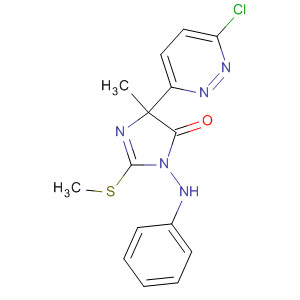 177487-90-0  4H-Imidazol-4-one,5-(6-chloro-3-pyridazinyl)-3,5-dihydro-5-methyl-2-(methylthio)-3-(phenylamino)-