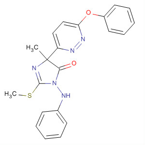 177488-00-5  4H-Imidazol-4-one,3,5-dihydro-5-methyl-2-(methylthio)-5-(6-phenoxy-3-pyridazinyl)-3-(phenylamino)-