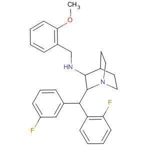 177745-86-7  1-Azabicyclo[2.2.2]octan-3-amine,2-[(2-fluorophenyl)(3-fluorophenyl)methyl]-N-[(2-methoxyphenyl)methyl]-