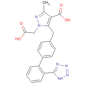 177847-62-0  1H-Pyrazole-1-acetic acid,4-carboxy-3-methyl-5-[[2'-(1H-tetrazol-5-yl)[1,1'-biphenyl]-4-yl]methyl]-