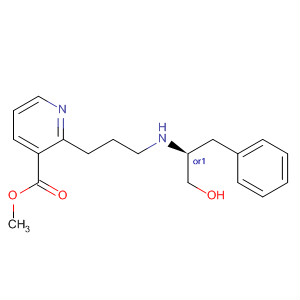 178200-42-5  3-Pyridinecarboxylic acid,2-[3-[[(1S)-1-(hydroxymethyl)-2-phenylethyl]amino]propyl]-, methyl ester