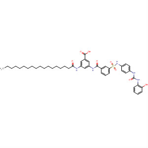 16515-07-4  Benzoic acid,3-[[3-[[[4-[[[(2-hydroxyphenyl)amino]carbonyl]amino]phenyl]amino]sulfonyl]benzoyl]amino]-5-[(1-oxooctadecyl)amino]-