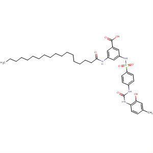 16515-12-1  Benzoic acid,3-[[[4-[[[(2-hydroxy-4-methylphenyl)amino]carbonyl]amino]phenyl]sulfonyl]amino]-5-[(1-oxooctadecyl)amino]-