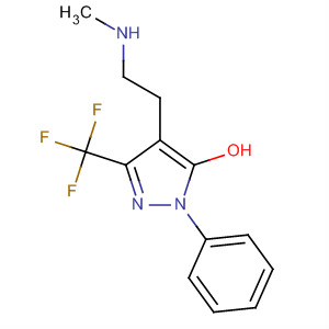 165554-86-9  1H-Pyrazol-5-ol, 4-[2-(methylamino)ethyl]-1-phenyl-3-(trifluoromethyl)-