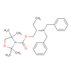 167905-36-4  3-Oxazolidinecarboxylic acid, 2,2,4,4-tetramethyl-,(2S)-2-[bis(phenylmethyl)amino]-1,4-butanediyl ester