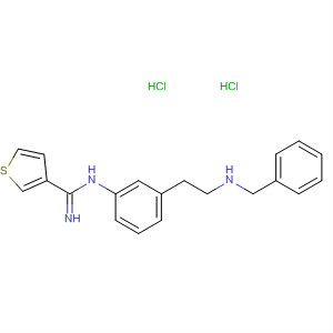 168894-62-0  3-Thiophenecarboximidamide,N-[3-[2-[(phenylmethyl)amino]ethyl]phenyl]-, dihydrochloride