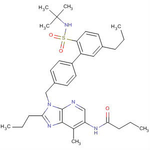 169281-76-9  Butanamide,N-[3-[[2'-[[(1,1-dimethylethyl)amino]sulfonyl]-5'-propyl[1,1'-biphenyl]-4-yl]methyl]-7-methyl-2-propyl-3H-imidazo[4,5-b]pyridin-6-yl]-