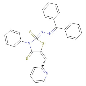 169397-71-1  2,4-Thiazolidinedithione, 3-phenyl-5-(pyridinylmethylene)-,2-[(diphenylmethylene)hydrazone]