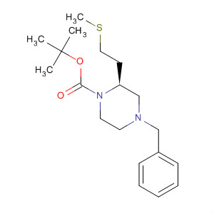 169447-99-8  1-Piperazinecarboxylic acid, 2-[2-(methylthio)ethyl]-4-(phenylmethyl)-,1,1-dimethylethyl ester, (S)-