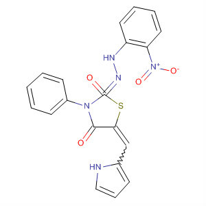 169498-92-4  2,4-Thiazolidinedione, 3-phenyl-5-(1H-pyrrol-2-ylmethylene)-,2-[(2-nitrophenyl)hydrazone]
